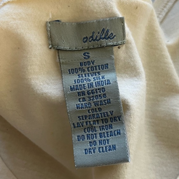 Anthropologie Odille Y2K Feminine Silk Floral Sheer Sleeves Blouse - Picture 10 of 13